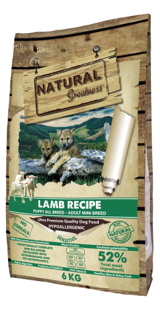 Natural Greatness Sensitive Starter Puppy and Adult Dog Mini Grain-Free Lamb - Dry food for dogs with sensitive digestion