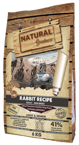 Natural Greatness Light & Senior Mini Rabbit Dog Grain-Free - Dry food for overweight dogs