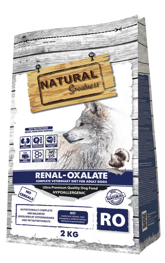 Natural Greatness Veterinary Renal-Oxalate Cão Adulto Grain-Free Peru - Ração seca para cão para insuficiência renal