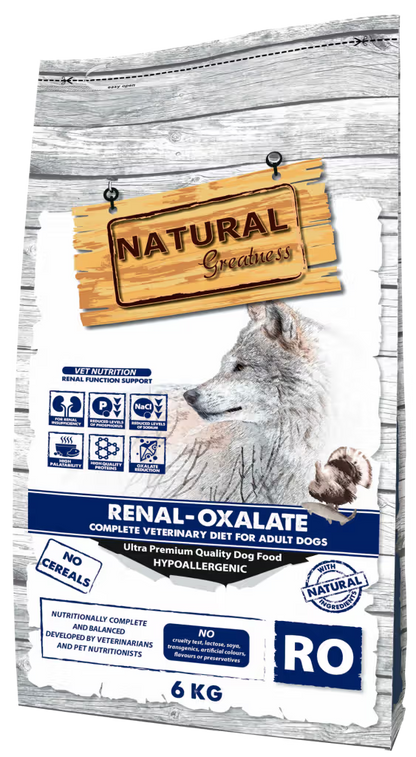 Natural Greatness Veterinary Renal-Oxalate Cão Adulto Grain-Free Peru - Ração seca para cão para insuficiência renal