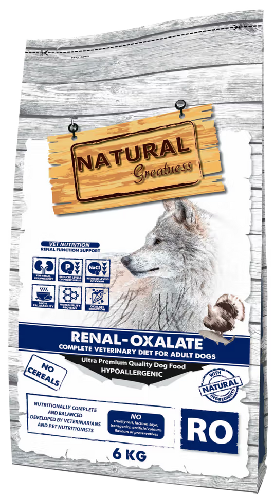 Natural Greatness Veterinary Renal-Oxalate Cão Adulto Grain-Free Peru - Ração seca para cão para insuficiência renal