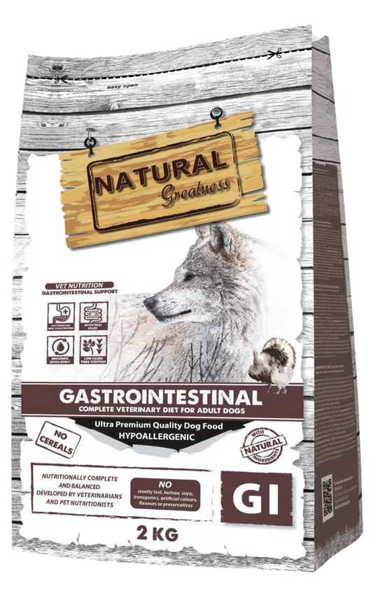 Natural Greatness Veterinary Gastrointestinal Adult Dog Grain-Free Turkey and Chicken - Dry food for dogs with intestinal absorption disorders