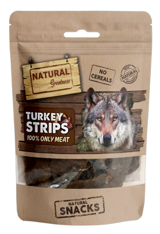 Natural Greatness Turkey Strips Perro Pavo - Snack para perro