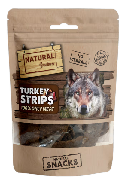 Natural Greatness Turkey Strips Perro Pavo - Snack para perro