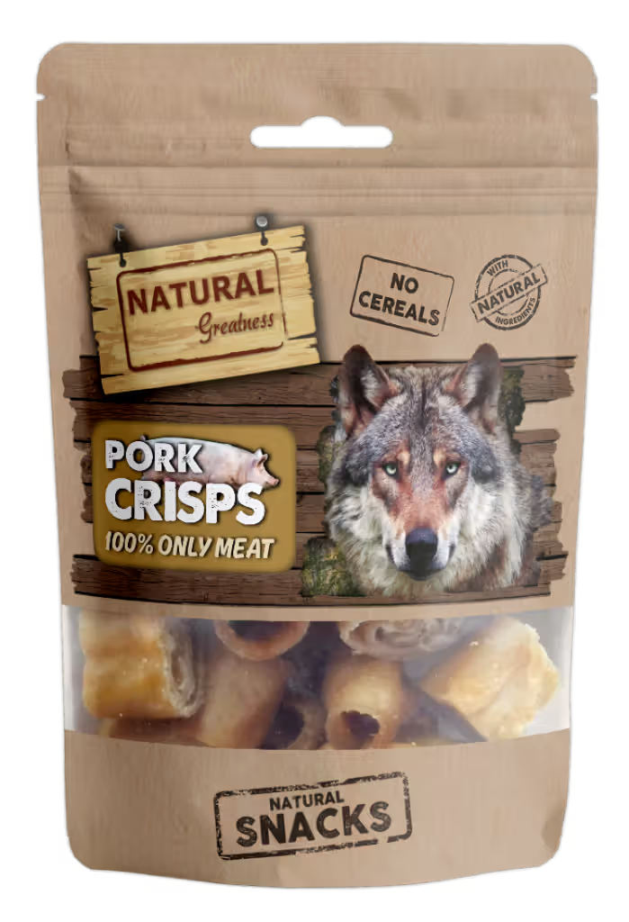 Natural Greatness Pork Crisps Perro Cerdo - Snack para perro