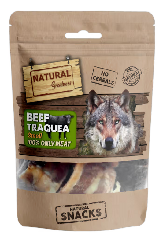 Natural Greatness Beef Traquea Small Cão Bovino - Snack para cão