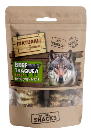 Natural Greatness Perro Tráquea Bovina - Snack para perro para soporte articular