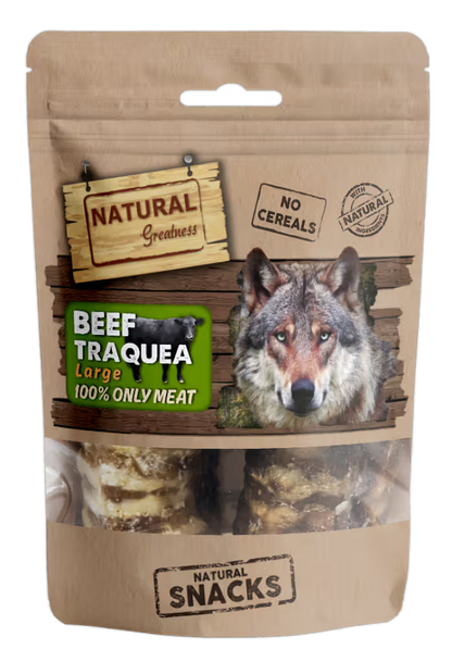 Natural Greatness Perro Tráquea Bovina - Snack para perro para soporte articular