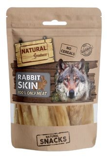 Natural Greatness Rabbit Skin Perro Conejo - Snack para perro