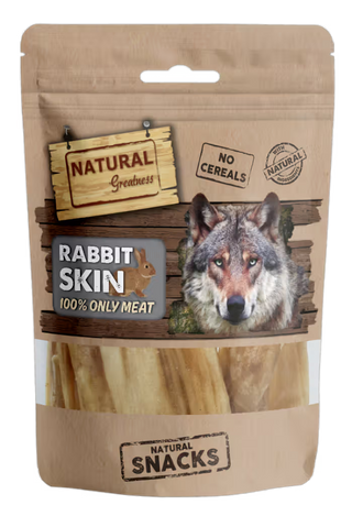 Natural Greatness Rabbit Skin Cão Coelho - Snack para cão