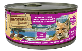 Natural Greatness Gato Adulto Conejo, Pato, Zanahorias y Manzanilla - Comida húmeda para gatos