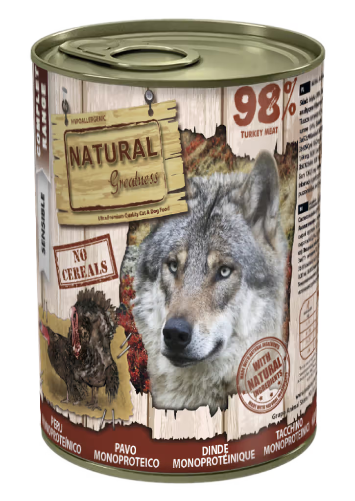 Natural Greatness Monoprotein Perro Adulto Pavo - Comida húmeda para perro