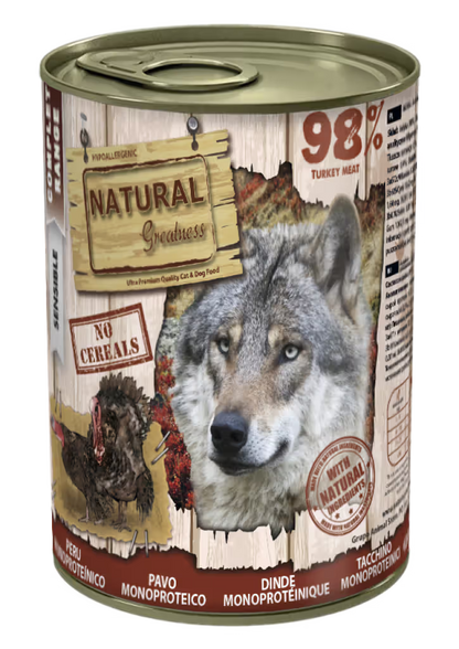 Natural Greatness Monoprotein Perro Adulto Pavo - Comida húmeda para perro