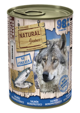 Natural Greatness Monoprotein Perro Adulto Salmón - Comida húmeda para perro