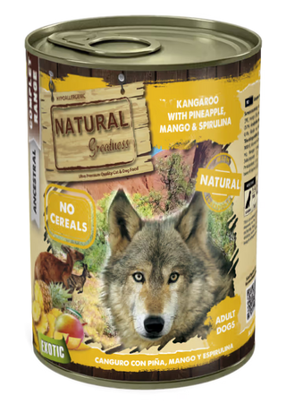 Natural Greatness Perro Canguro, Piña, Mango y Espirulina - Comida húmeda para perro