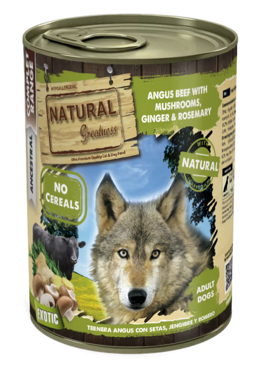 Natural Greatness Dog Angus Beef, Mushrooms, Ginger and Rosemary - Wet dog food