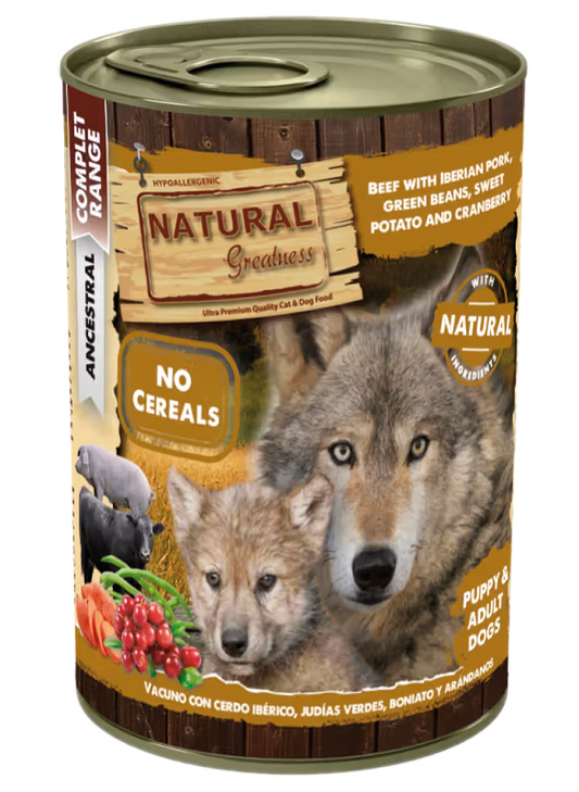 Natural Greatness Dog Beef, Pork, Green Beans, Sweet Potato and Cranberries - Wet dog food