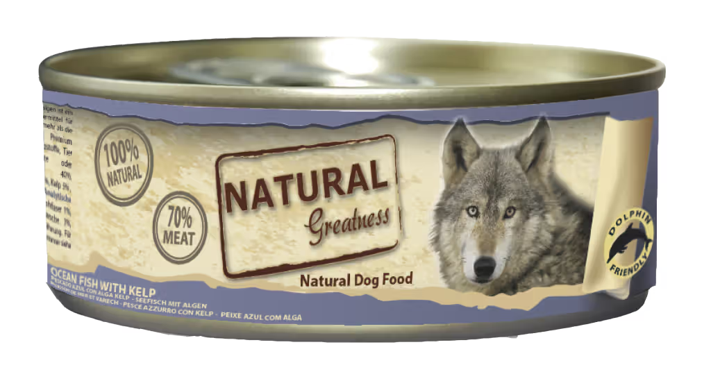 Natural Greatness Ocean Fish with Kelp Perro Pescado - Comida húmeda para perro