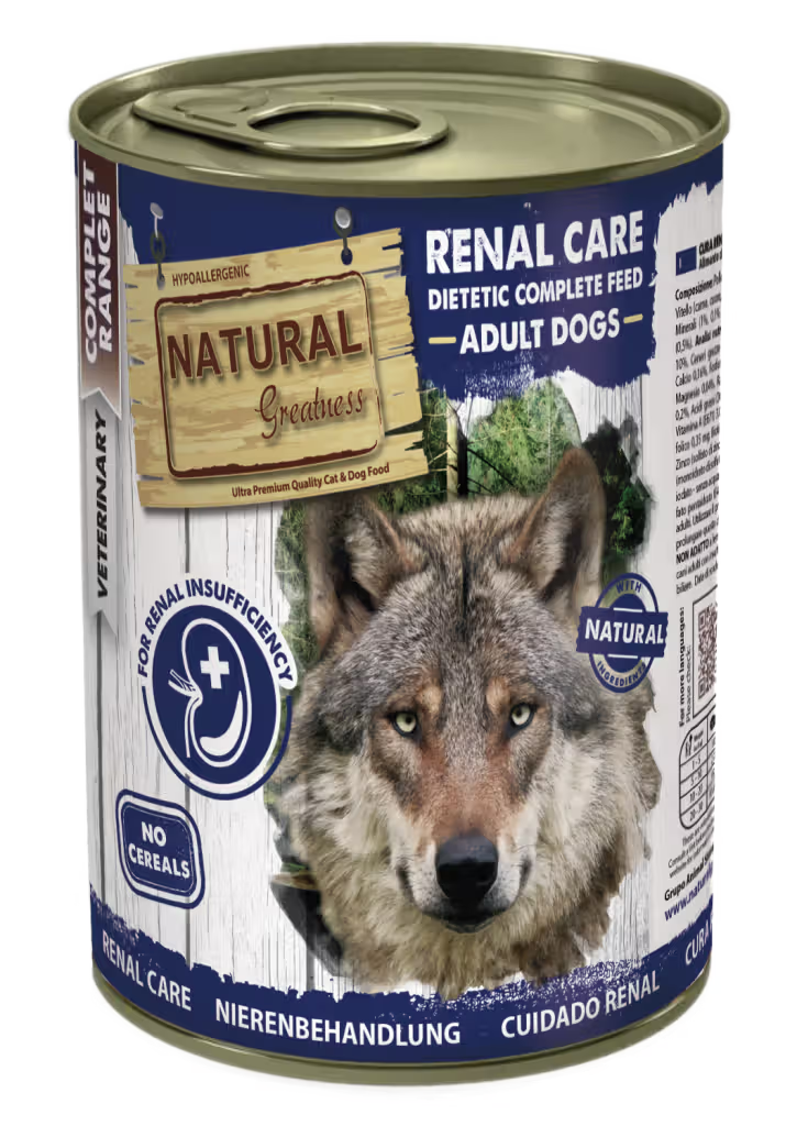 Natural Greatness Veterinary Renal Perro Vacuno - Comida húmeda para perro para insuficiencia renal