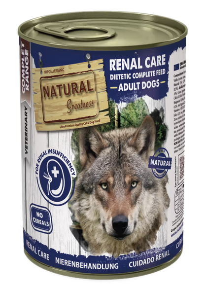 Natural Greatness Veterinary Renal Perro Vacuno - Comida húmeda para perro para insuficiencia renal