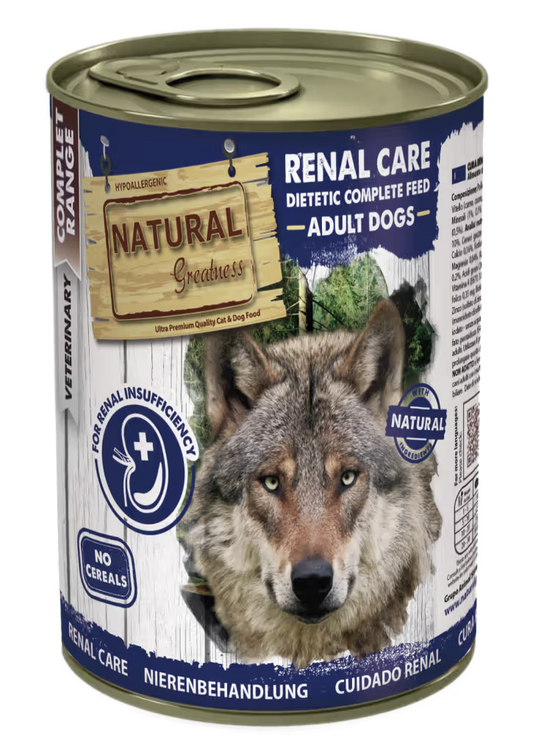 Natural Greatness Veterinary Renal Perro Vacuno - Comida húmeda para perro para insuficiencia renal