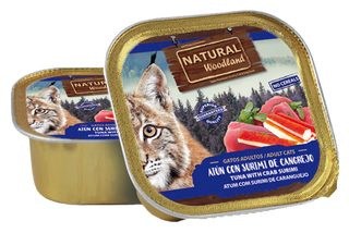 Natural Woodland Gato Grain-Free Atún y Surimi de Cangrejo - Comida húmeda para gato