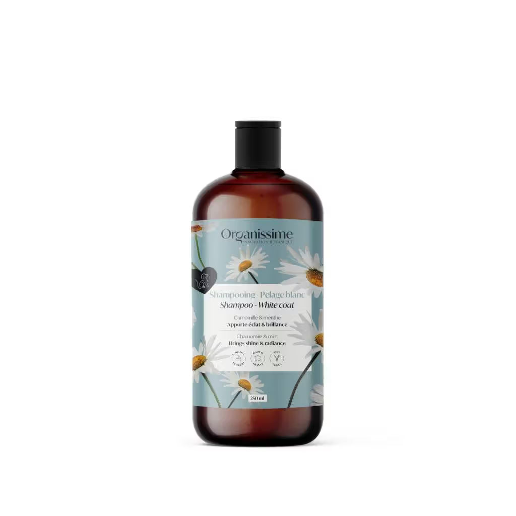 Organissime White Coat Shampoo - Champô para cão e gato para pelo branco