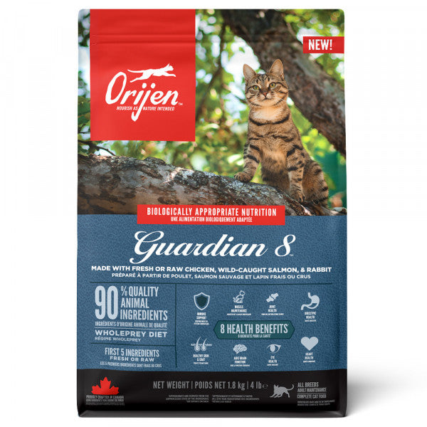 Orijen Guardian 8 - Pienso seco para gatos para soporte de la salud general 1.8 kg