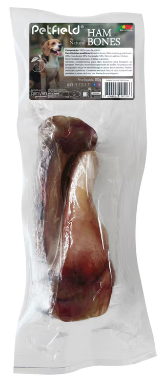Petfield Classic The Natural Ham Bones Half Ham Bones Perro Cerdo - Snack para perro
