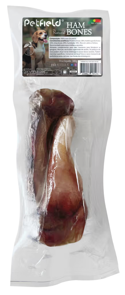 Petfield Classic The Natural Ham Bones Half Ham Bones Perro Cerdo - Snack para perro