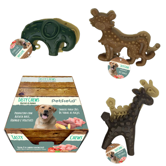 Petfield Premium Pet Food Tasty Chews DIY Jungle Cão Frango - Snack para cão para higiene dental
