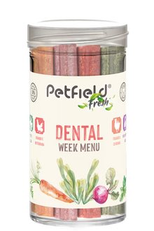 Petfield Fresh Dental Sticks Week Menu Perro - Snack para perro para higiene oral