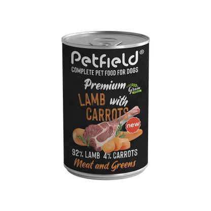 Petfield Premium Pet Food Perro Cordero y Zanahoria - Comida húmeda para perro