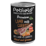 Petfield Premium Pet Food Dog Lamb and Carrot - Wet dog food