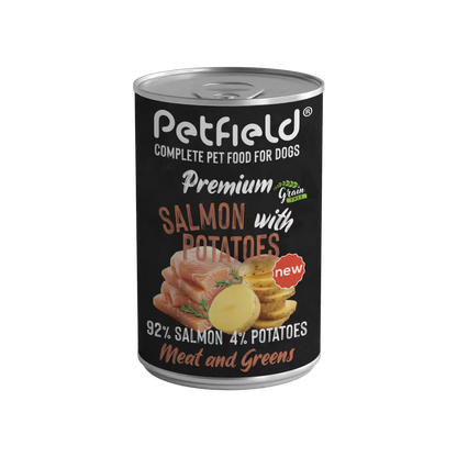 Petfield Premium Pet Food Perro Salmón y Patata - Comida húmeda para perro