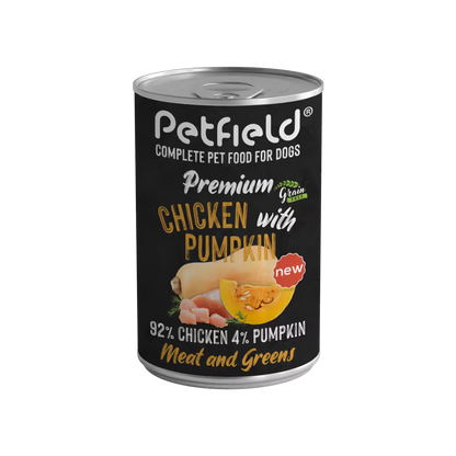Petfield Premium Pet Food Perro Pollo y Calabaza - Comida húmeda para perro
