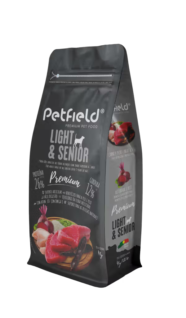Petfield Premium Pet Food Light & Senior Perro - Pienso seco para perro sénior o con sobrepeso