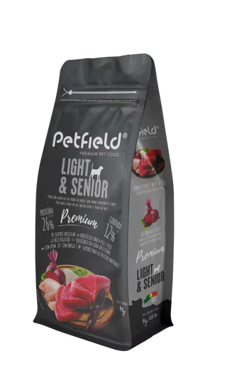 Petfield Premium Pet Food Light & Senior Perro - Pienso seco para perro sénior o con sobrepeso