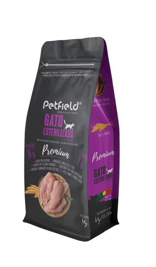Petfield Premium Pet Food Gato Adulto Esterilizado Pollo - Pienso seco para gato esterilizado