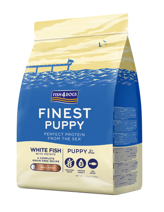 Fish4Pets Finest Perro Cachorro Pescado Blanco - Pienso seco para perro