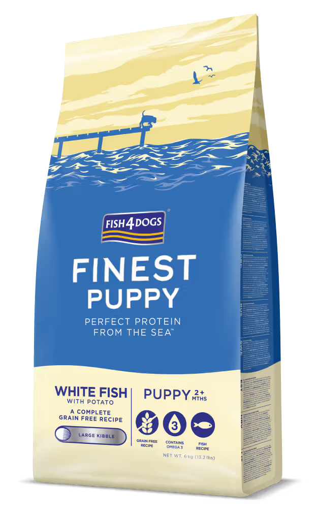 Fish4Pets Finest Cão Cachorro Peixe Branco - Ração seca para cão