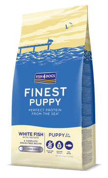 Fish4Pets Finest Cão Cachorro Peixe Branco - Ração seca para cão