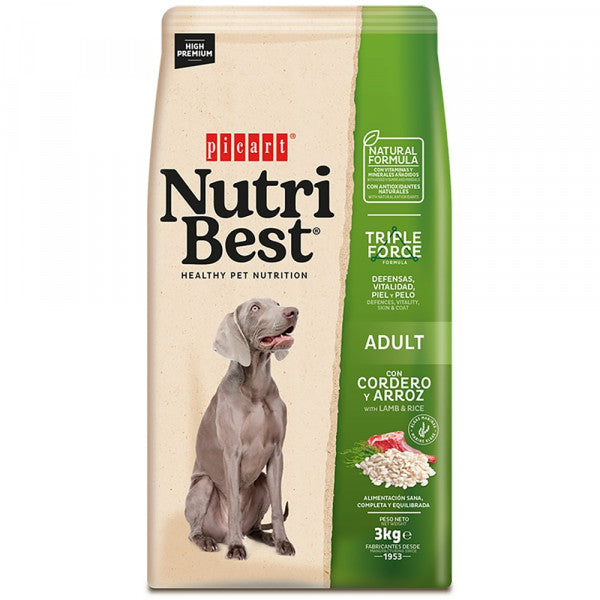 Picart Nutribest High Premium Perro Adulto - Cordero y Arroz 3 kg
