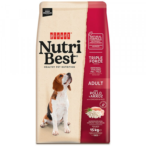 Picart Nutribest High Premium Adult Dog - Chicken and Rice 15 kg