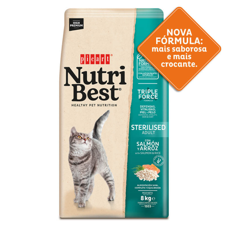 Picart Nutribest High Premium Sterilised Cat - Salmon & Rice 8 kg