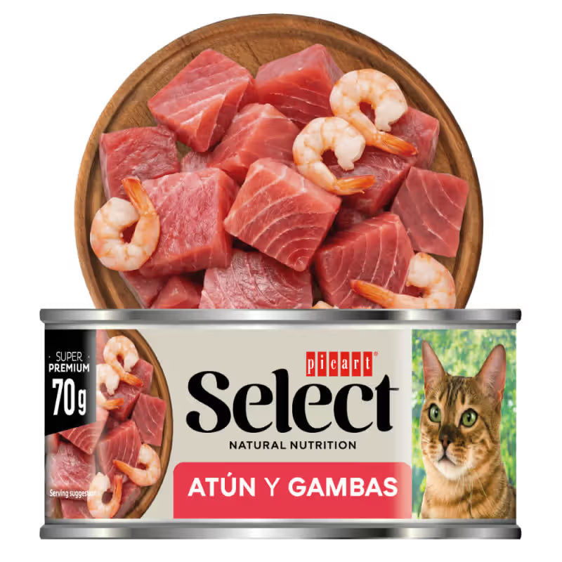 Picart Select Super Premium Gato Adulto Grain-Free Atún y Camarón - Comida húmeda para gato