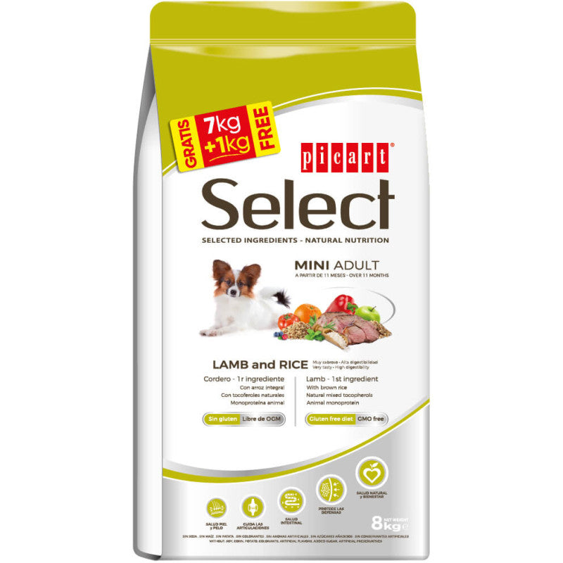 Picart Select Super Premium Dog Mini Sensitive Adult - Lamb and Rice 7 kg