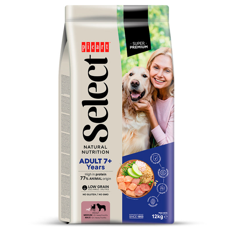 Picart Select Super Premium Perro Sénior +7 Años - Pollo y Arroz 12 kg