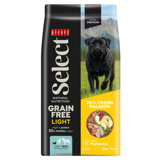 Picart Select Ultra Premium Mini Light Dog Salmon Grain-Free - Dry dog food for weight control