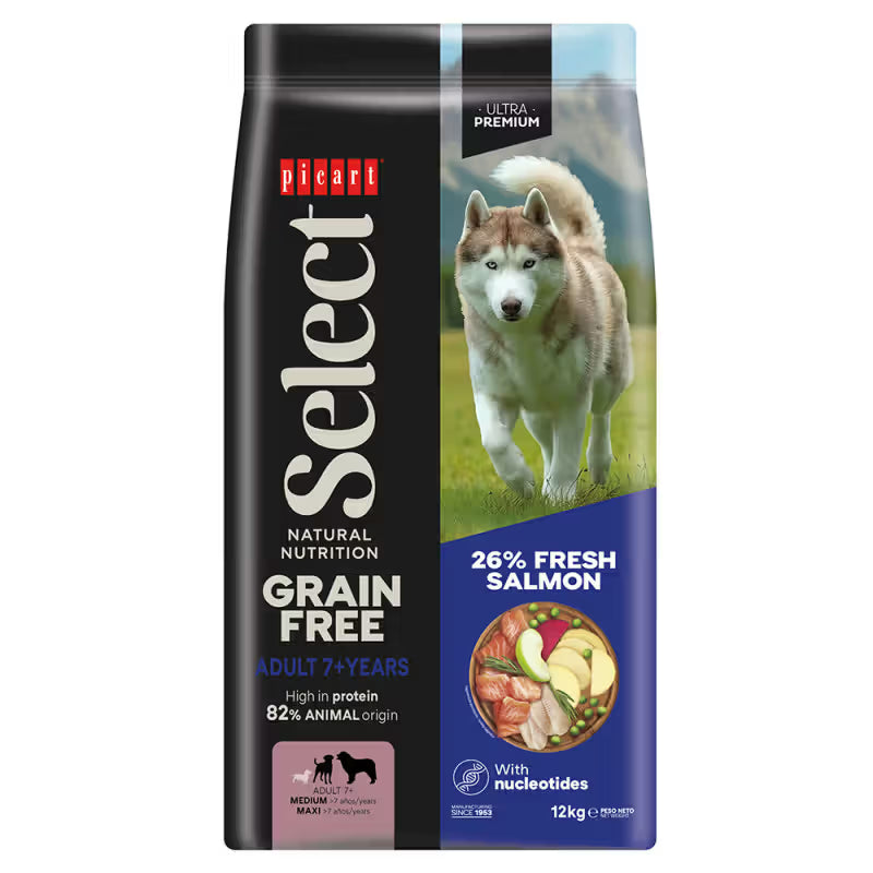 Picart Select Ultra Premium Cão Sénior Grain-Free Salmão - Ração seca para cão